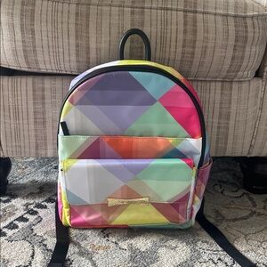 Betsey Johnson Colorful Geometric Backpack